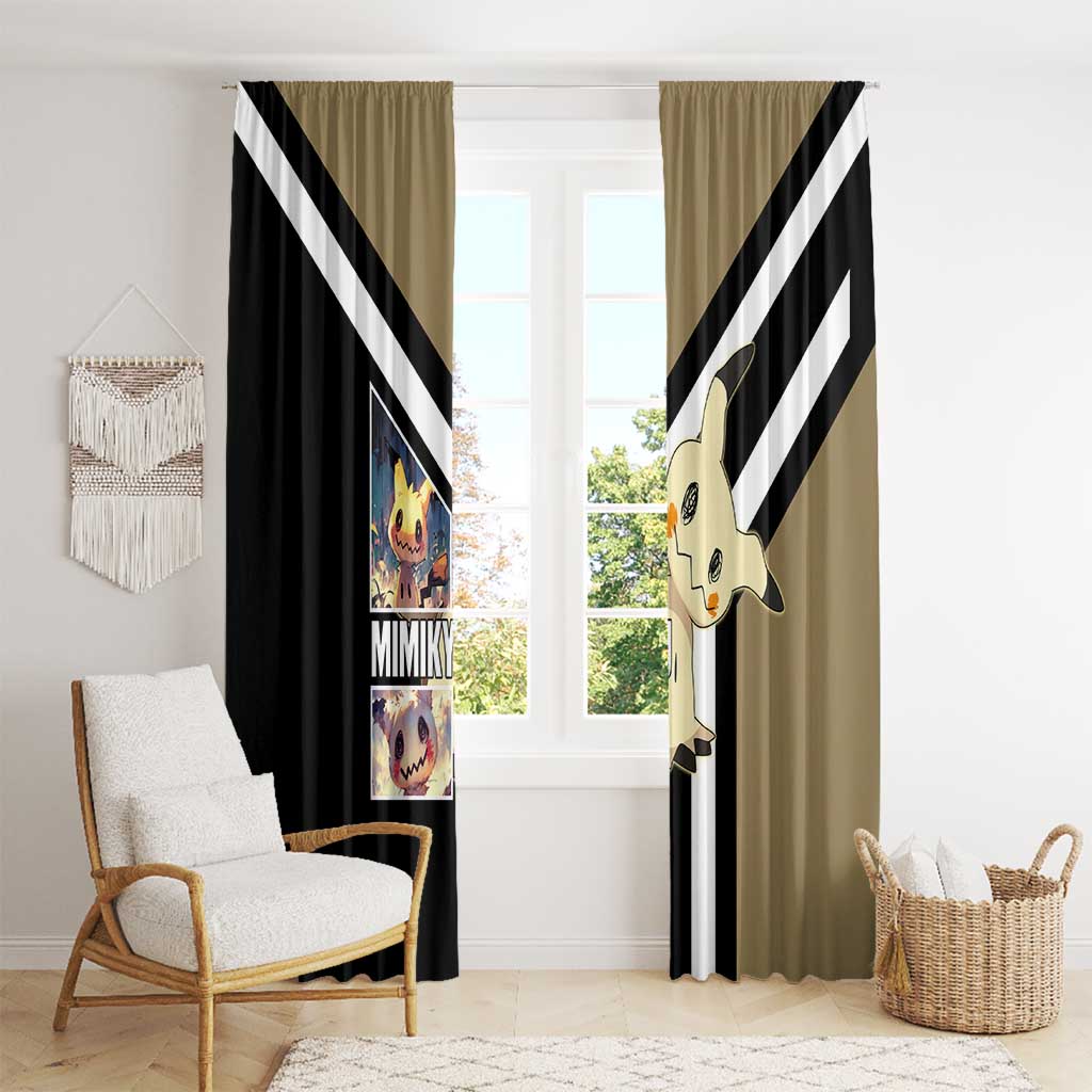 Mimikyu Window Curtain with Ghost and Fairy Type and Cute Spooky Design - The Mazicc