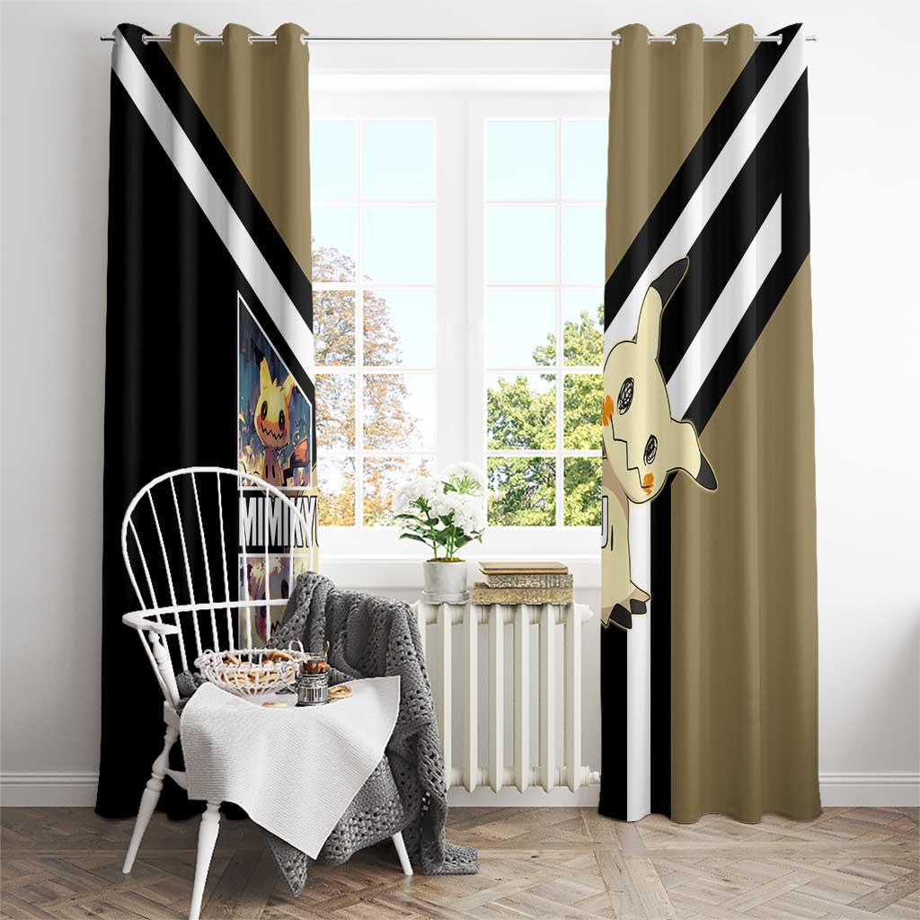 Mimikyu Window Curtain with Ghost and Fairy Type and Cute Spooky Design - The Mazicc