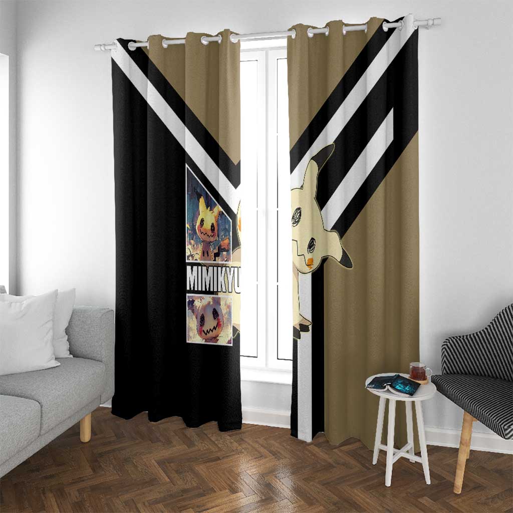 Mimikyu Window Curtain with Ghost and Fairy Type and Cute Spooky Design - The Mazicc