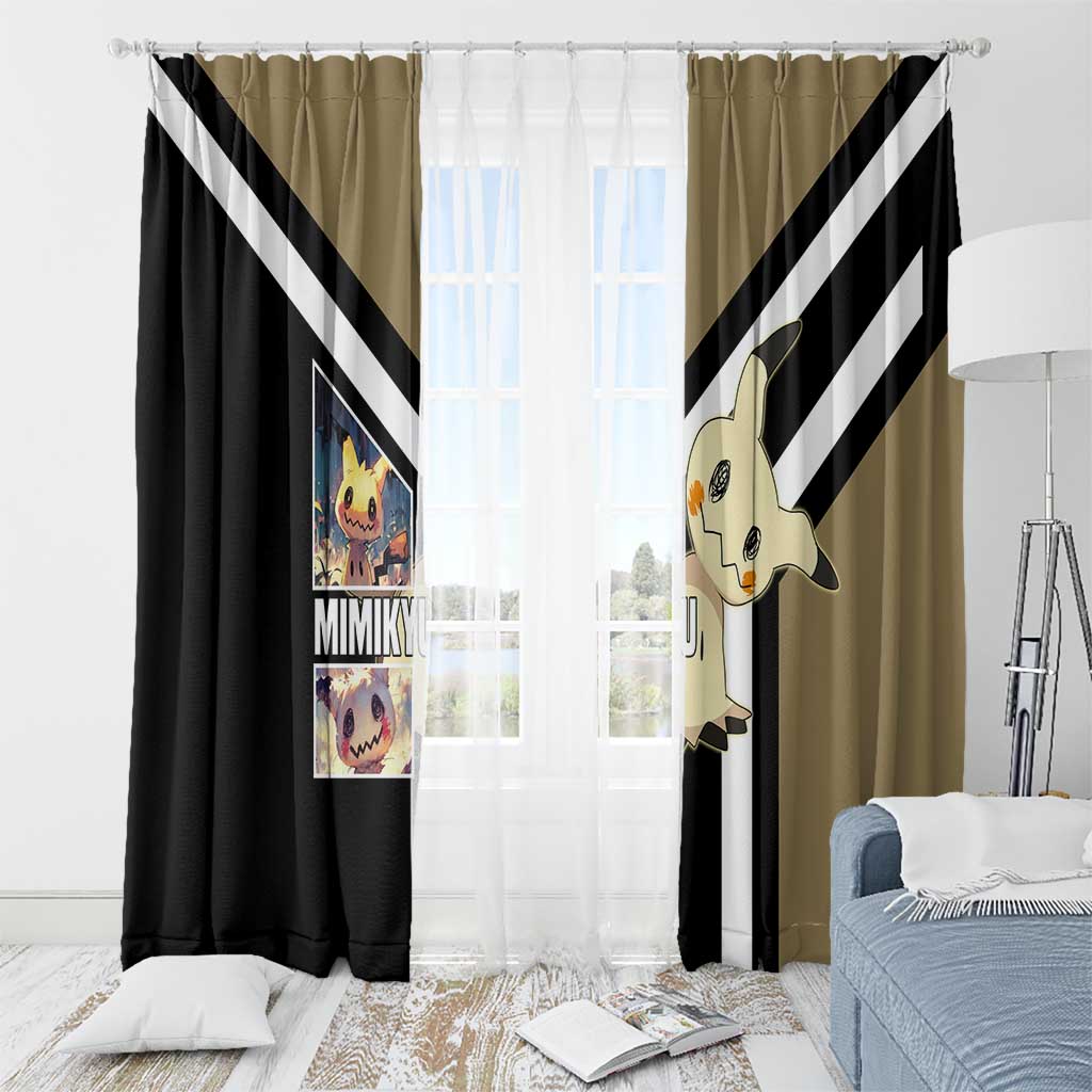 Mimikyu Window Curtain with Ghost and Fairy Type and Cute Spooky Design - The Mazicc