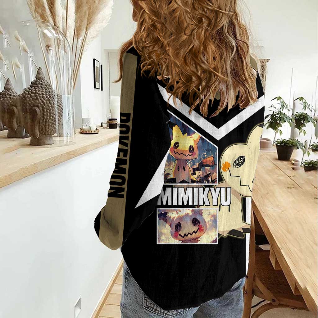 Mimikyu Women Casual Shirt with Ghost and Fairy Type and Cute Spooky Design - The Mazicc