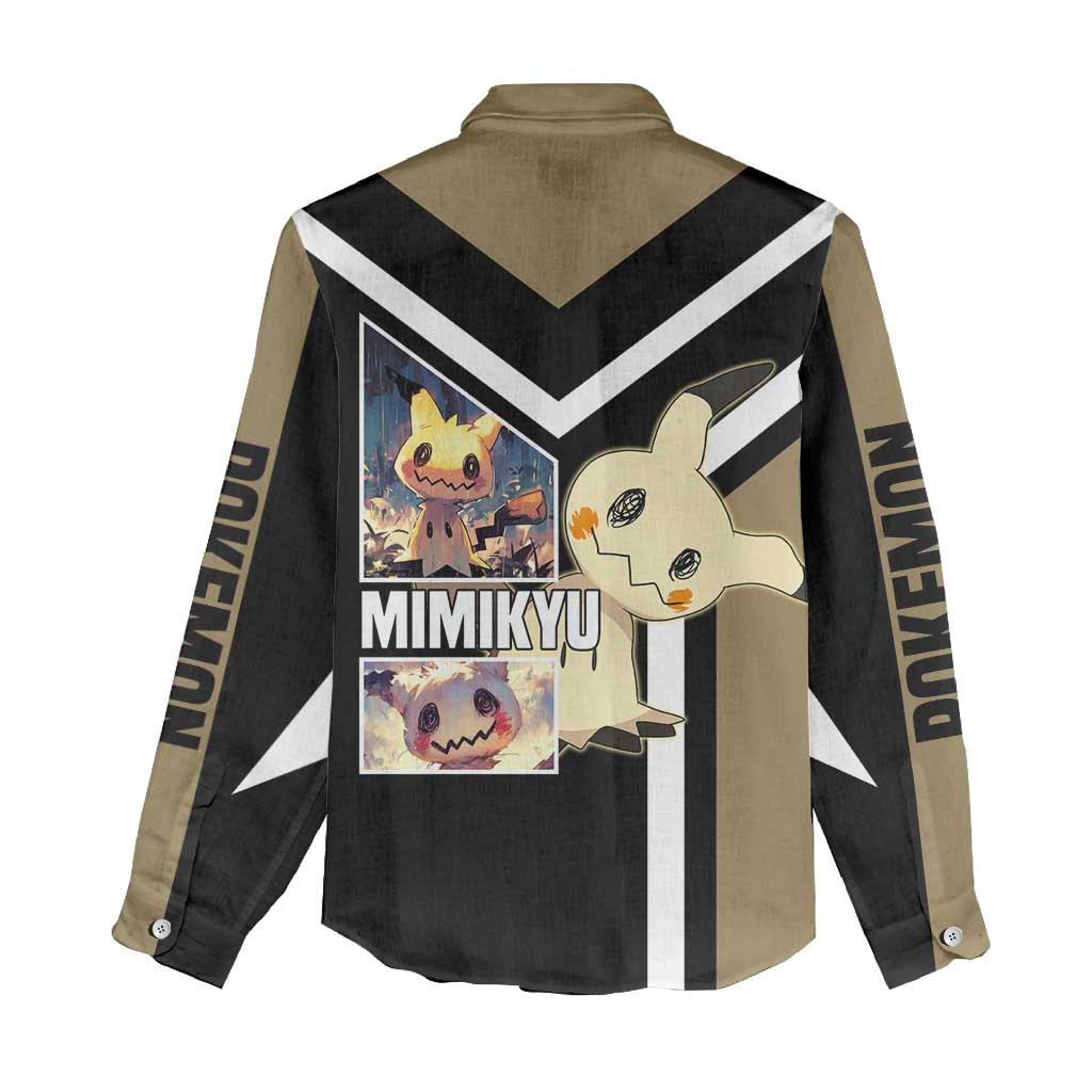 Mimikyu Women Casual Shirt with Ghost and Fairy Type and Cute Spooky Design - The Mazicc