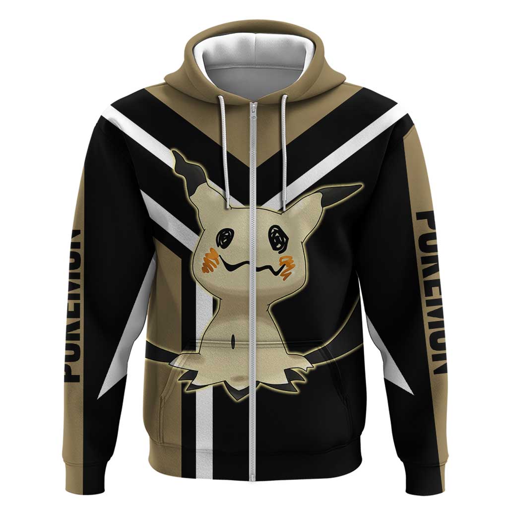 Mimikyu Zip Hoodie with Ghost and Fairy Type and Cute Spooky Design - The Mazicc