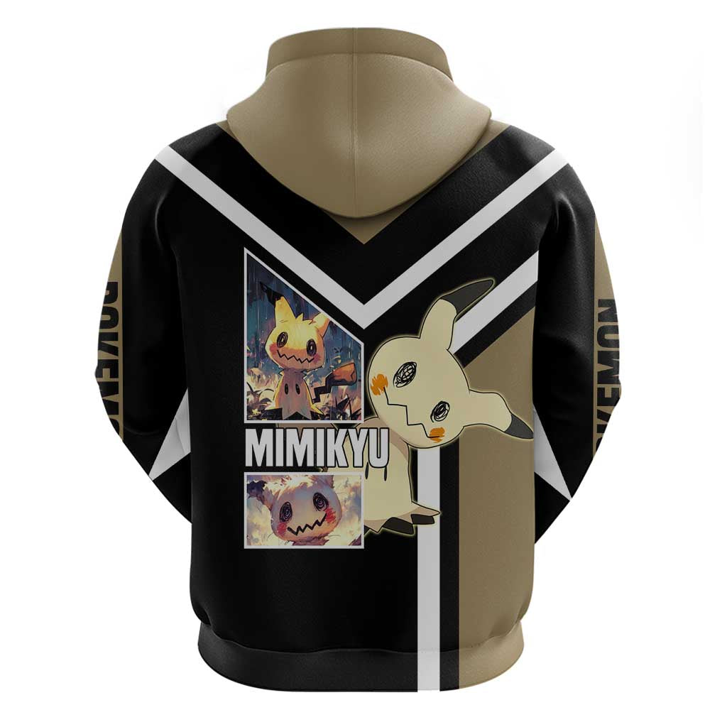 Mimikyu Zip Hoodie with Ghost and Fairy Type and Cute Spooky Design - The Mazicc