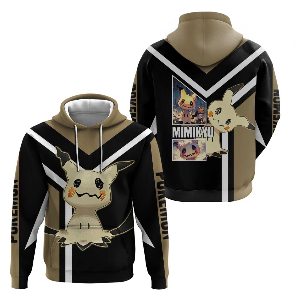 Mimikyu Zip Hoodie with Ghost and Fairy Type and Cute Spooky Design - The Mazicc