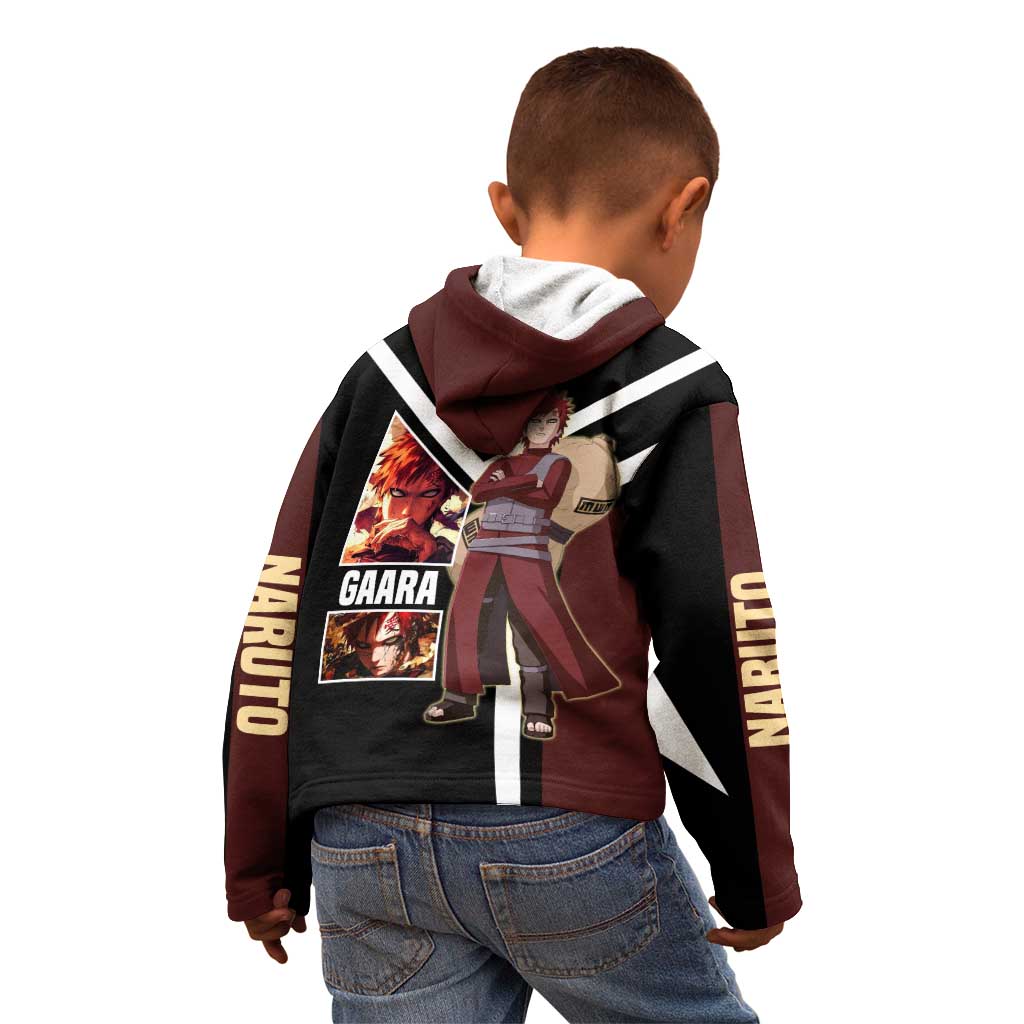 Gaara Naruto Kid Hoodie with Sand Powers and Intense Battle Pose Design - The Mazicc
