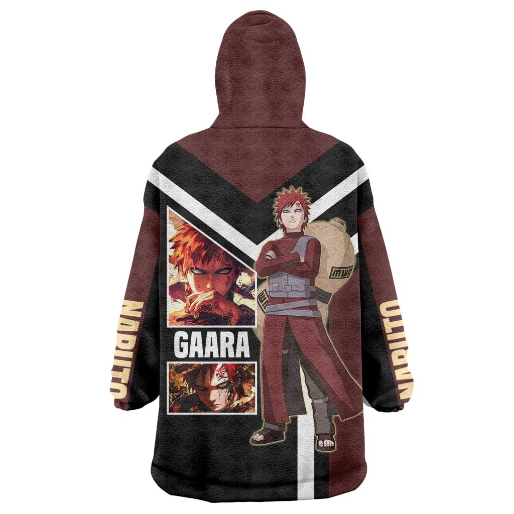 Gaara Naruto Wearable Blanket Hoodie with Sand Powers and Intense Battle Pose Design - The Mazicc