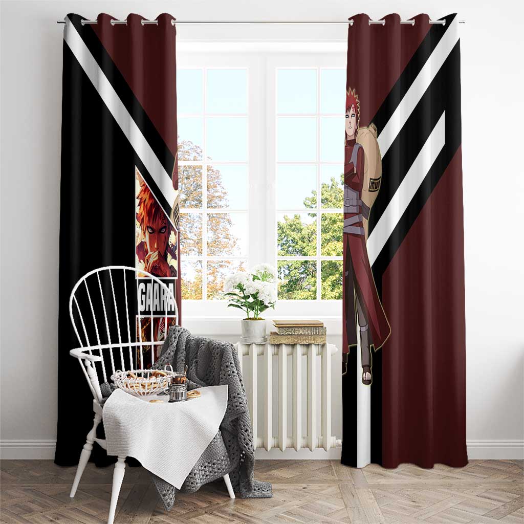 Gaara Naruto Window Curtain with Sand Powers and Intense Battle Pose Design - The Mazicc