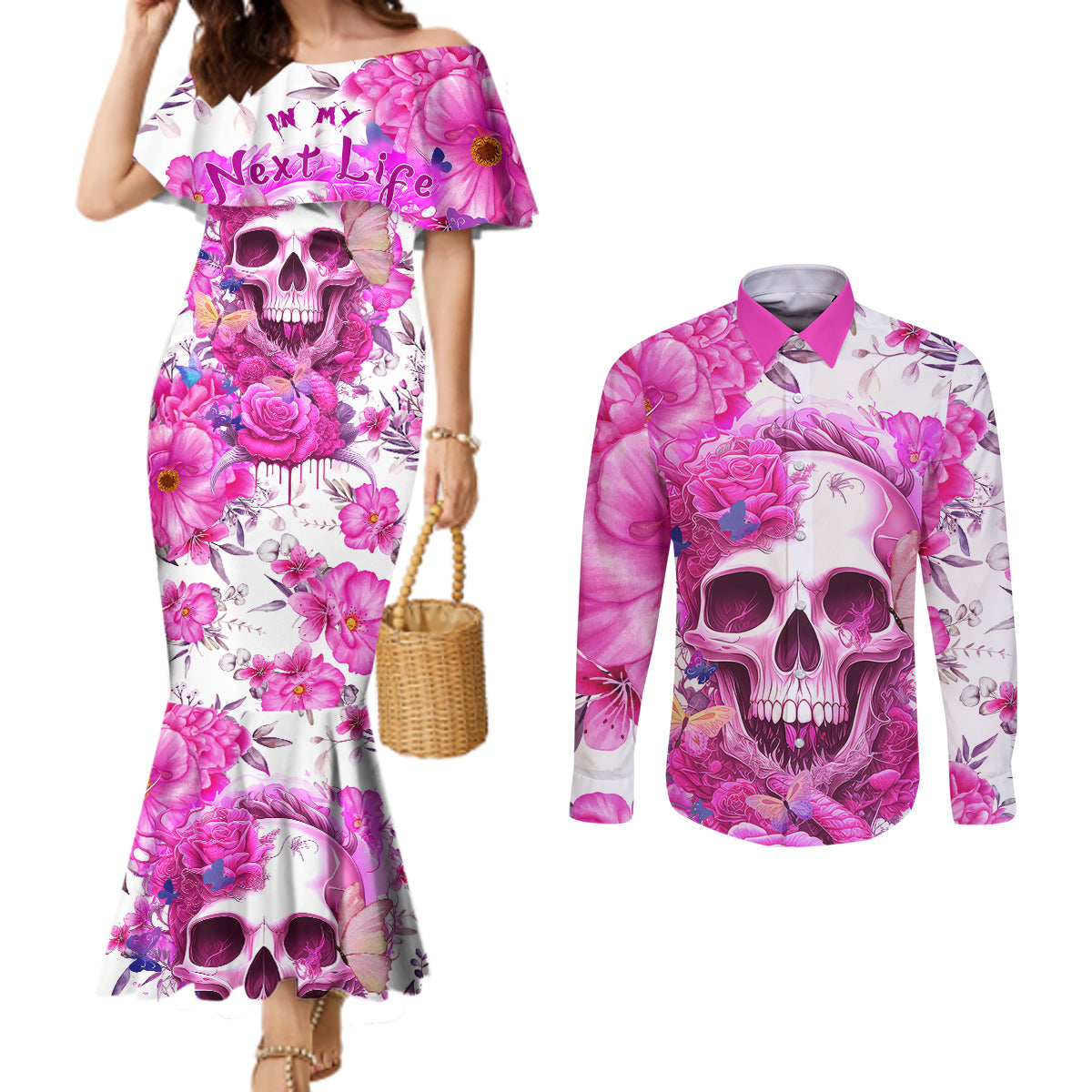 in-my-next-life-i-want-to-be-the-karma-fairy-couples-matching-mermaid-dress-and-long-sleeve-button-shirts