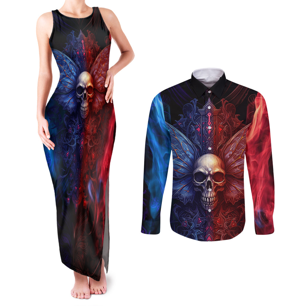 i-am-who-i-am-your-approval-isnt-needed-couples-matching-tank-maxi-dress-and-long-sleeve-button-shirts