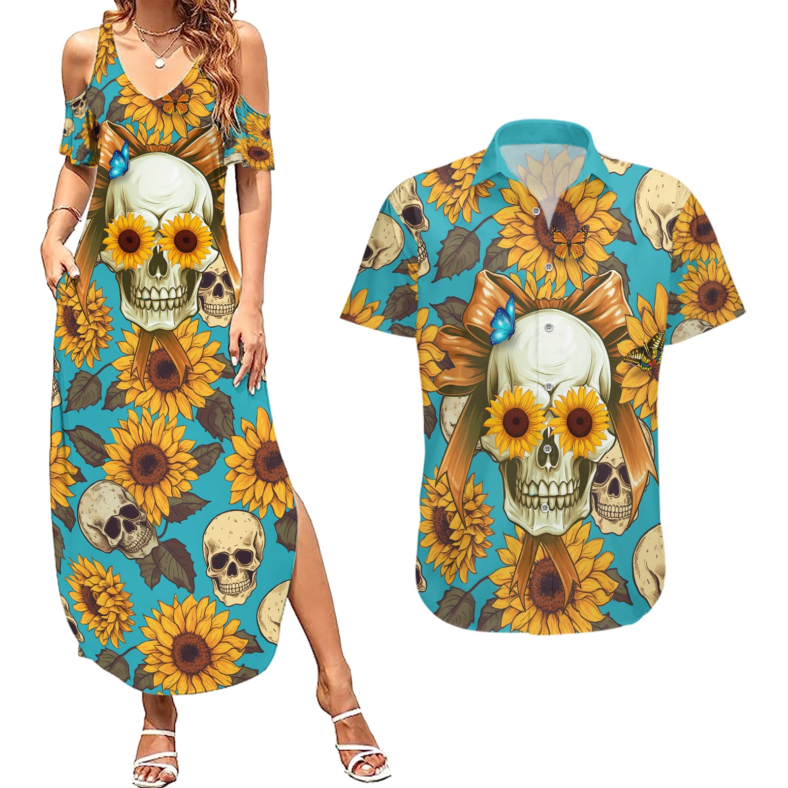 she-is-sunshine-mixed-with-a-little-hurricane-couples-matching-summer-maxi-dress-and-hawaiian-shirt