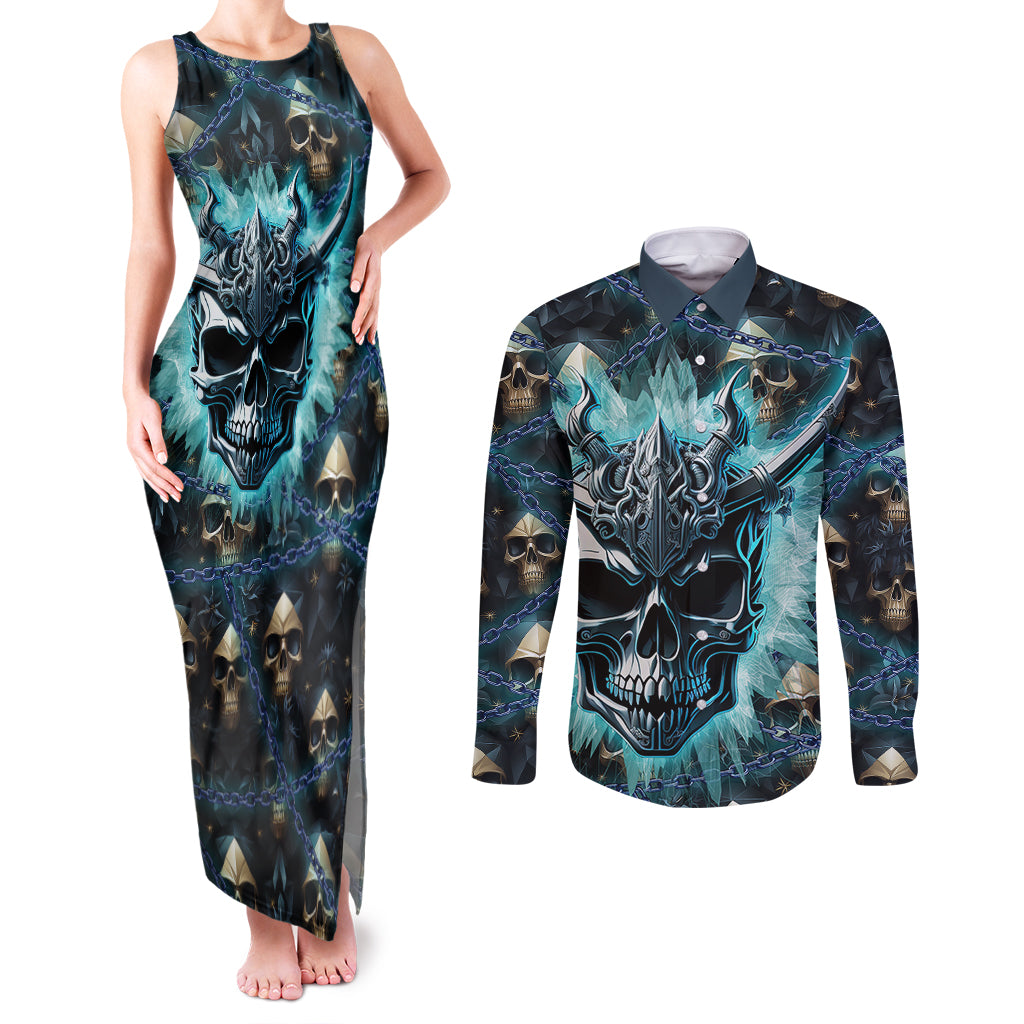 welcome-to-the-dark-side-couples-matching-tank-maxi-dress-and-long-sleeve-button-shirts