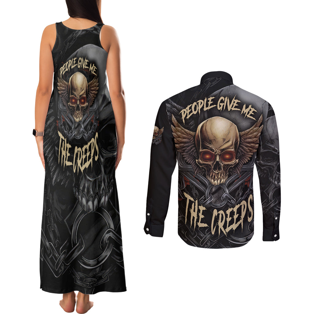 people-give-me-the-creep-couples-matching-tank-maxi-dress-and-long-sleeve-button-shirts
