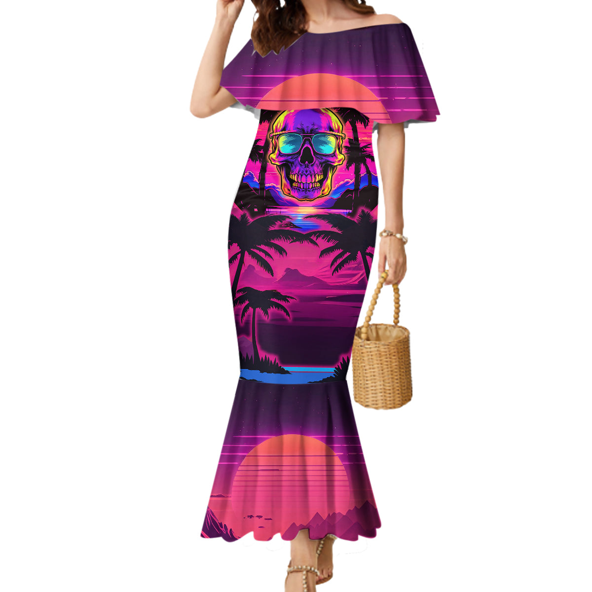 foreuer-chasing-sunsets-skull-mermaid-dress