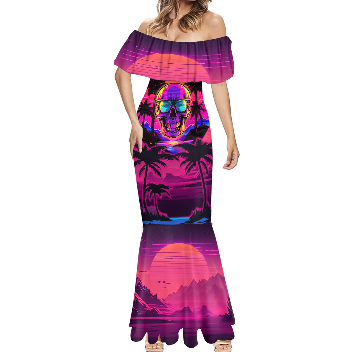 foreuer-chasing-sunsets-skull-mermaid-dress