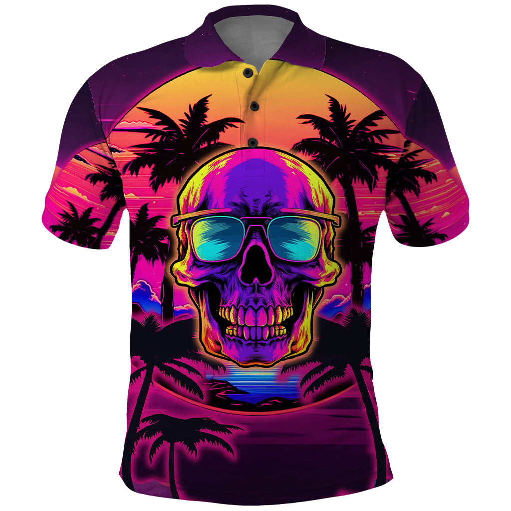 foreuer-chasing-sunsets-skull-polo-shirt