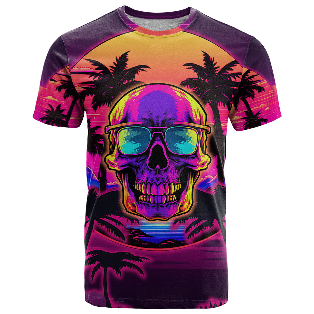 foreuer-chasing-sunsets-skull-t-shirt