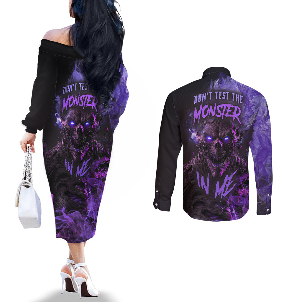 dont-test-the-monster-in-me-couples-matching-off-the-shoulder-long-sleeve-dress-and-long-sleeve-button-shirts