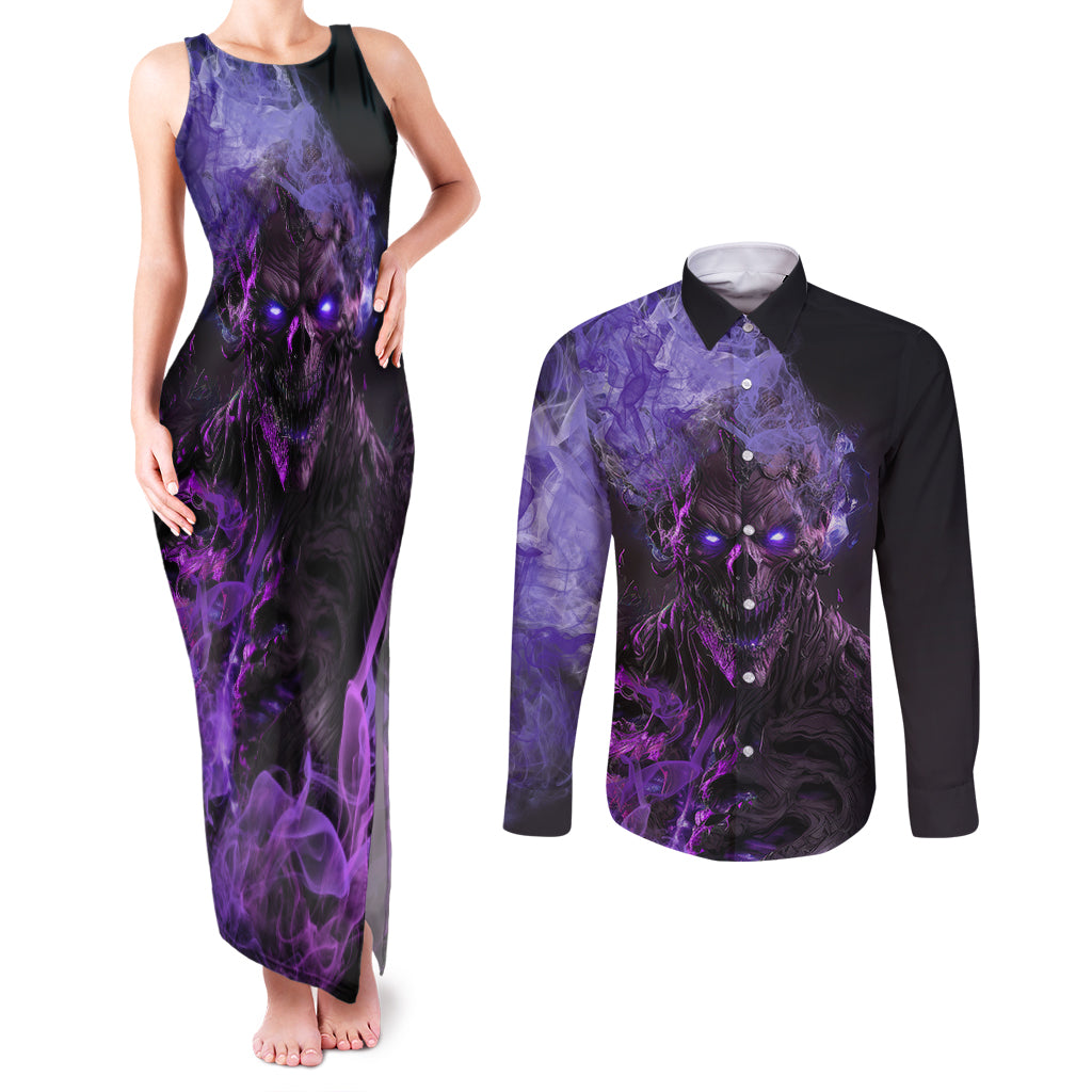 dont-test-the-monster-in-me-couples-matching-tank-maxi-dress-and-long-sleeve-button-shirts
