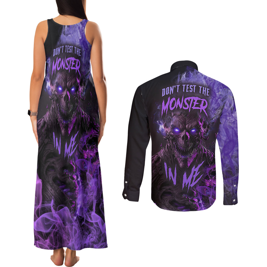 dont-test-the-monster-in-me-couples-matching-tank-maxi-dress-and-long-sleeve-button-shirts