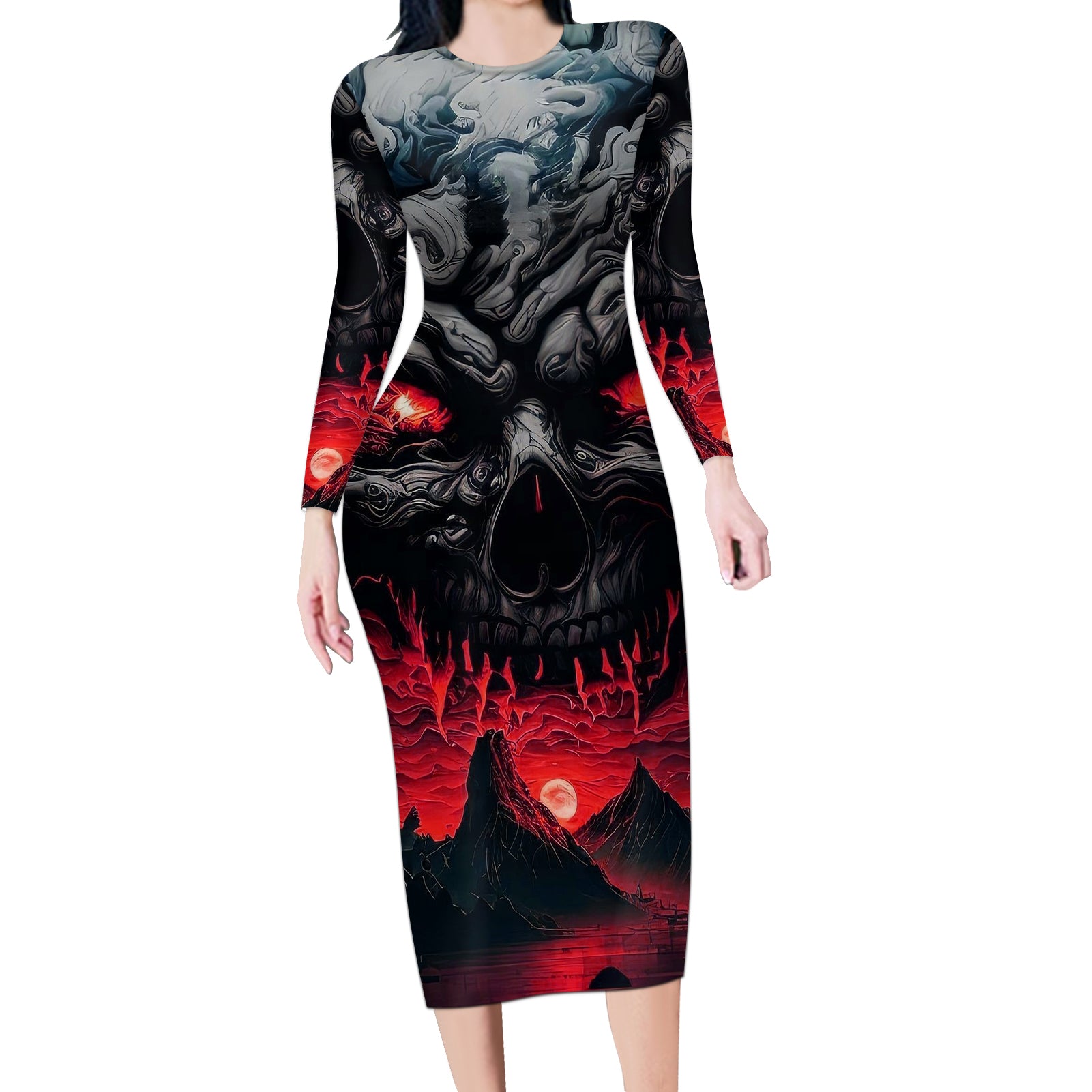 time-to-unleash-alittle-hell-long-sleeve-bodycon-dress
