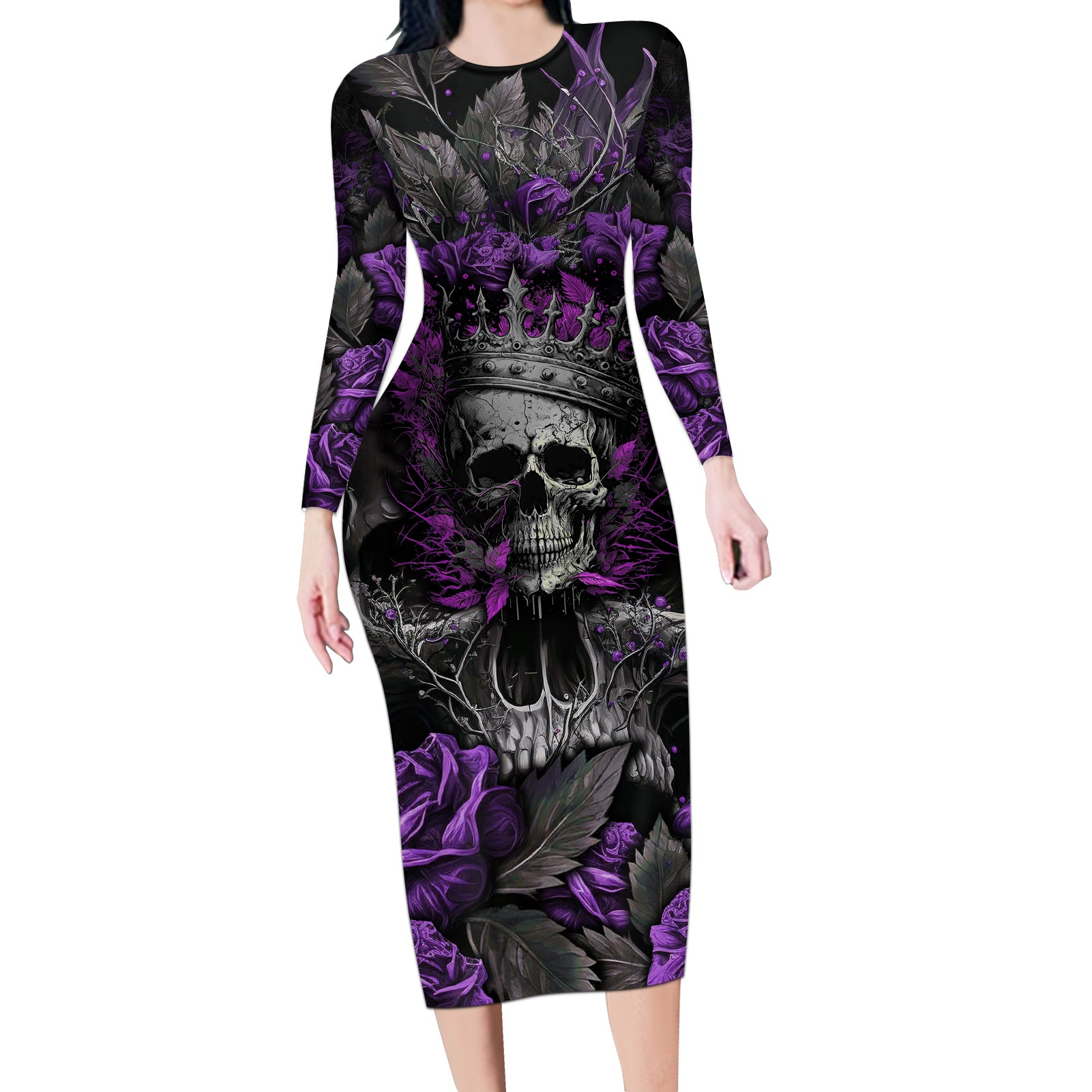 i-am-a-haunt-mess-long-sleeve-bodycon-dress