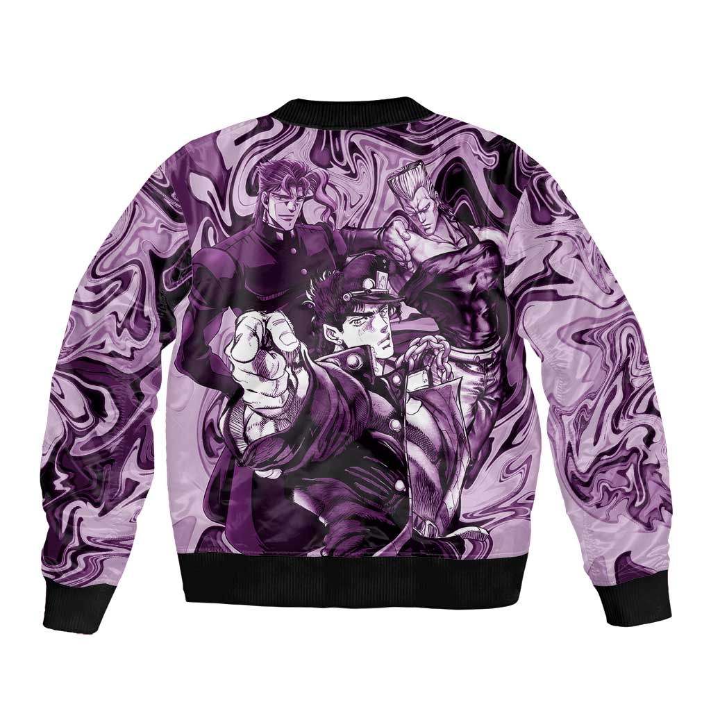 Lucid Stardust Crusaders Jojo’s Bizarre Adventure Bomber Jacket Anime Mix With Mable Style