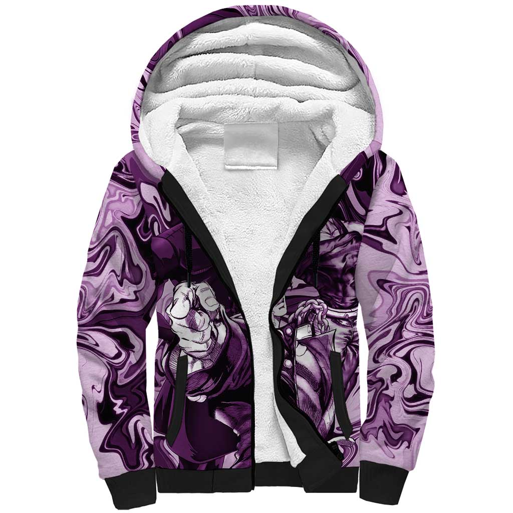 Lucid Stardust Crusaders Jojo’s Bizarre Adventure Sherpa Hoodie Anime Mix With Mable Style