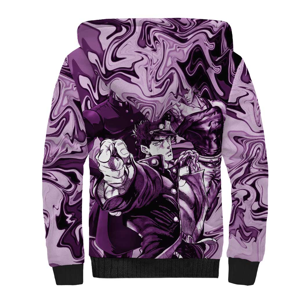 Lucid Stardust Crusaders Jojo’s Bizarre Adventure Sherpa Hoodie Anime Mix With Mable Style