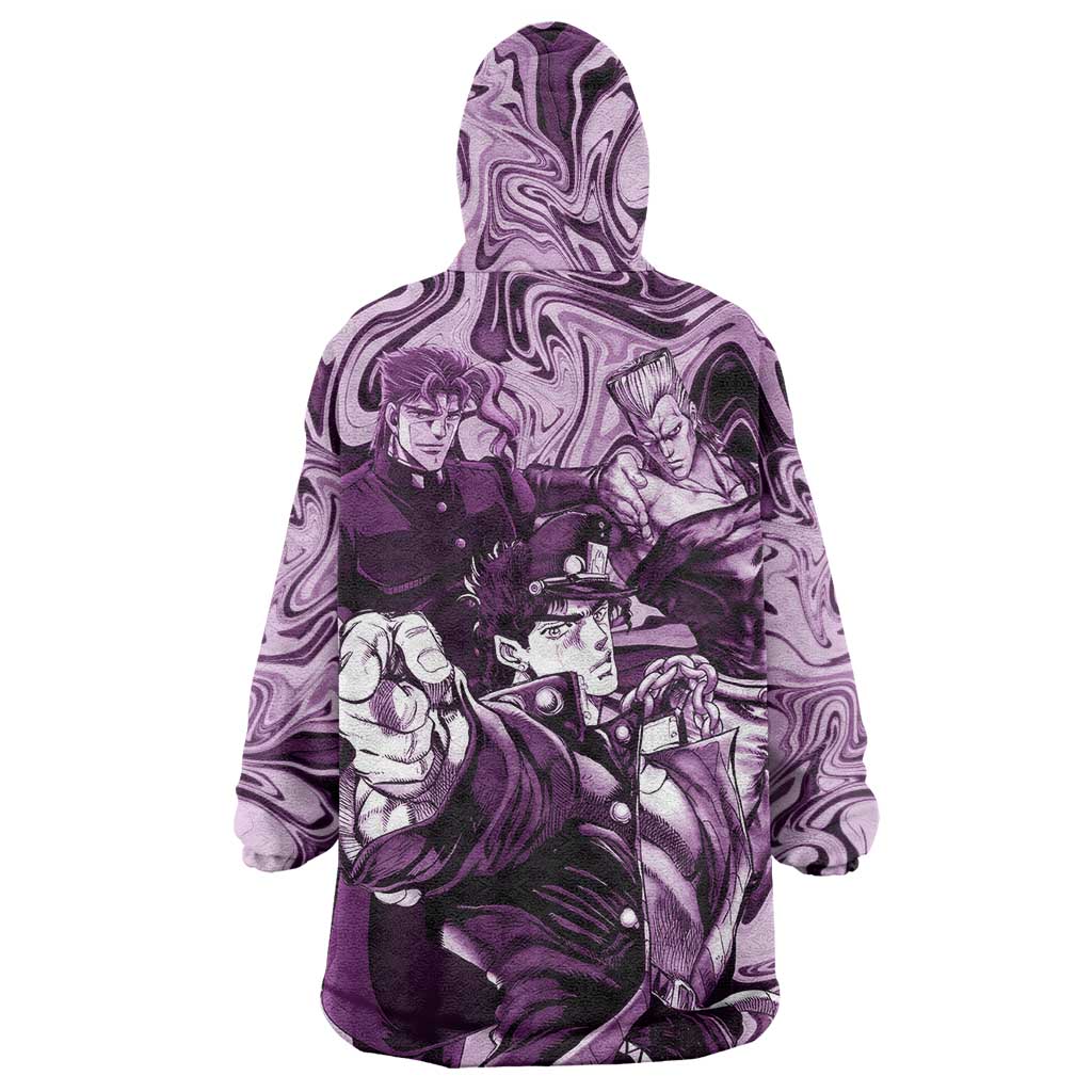 Lucid Stardust Crusaders Jojo’s Bizarre Adventure Wearable Blanket Hoodie Anime Mix With Mable Style