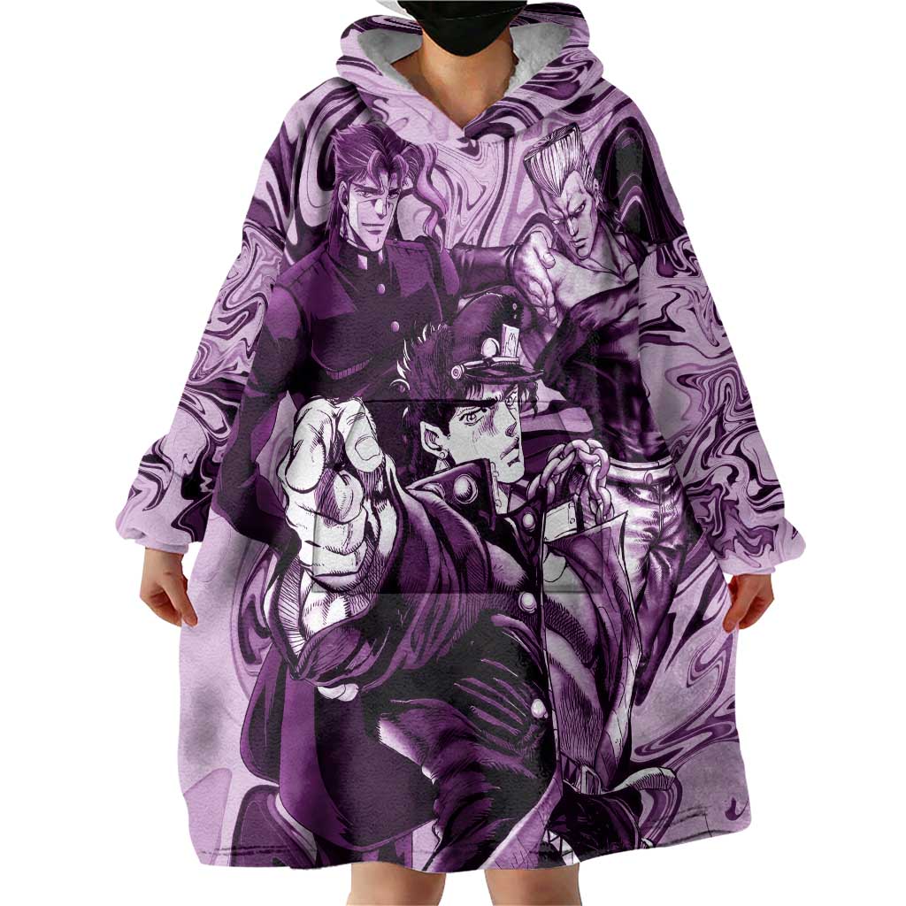 Lucid Stardust Crusaders Jojo’s Bizarre Adventure Wearable Blanket Hoodie Anime Mix With Mable Style