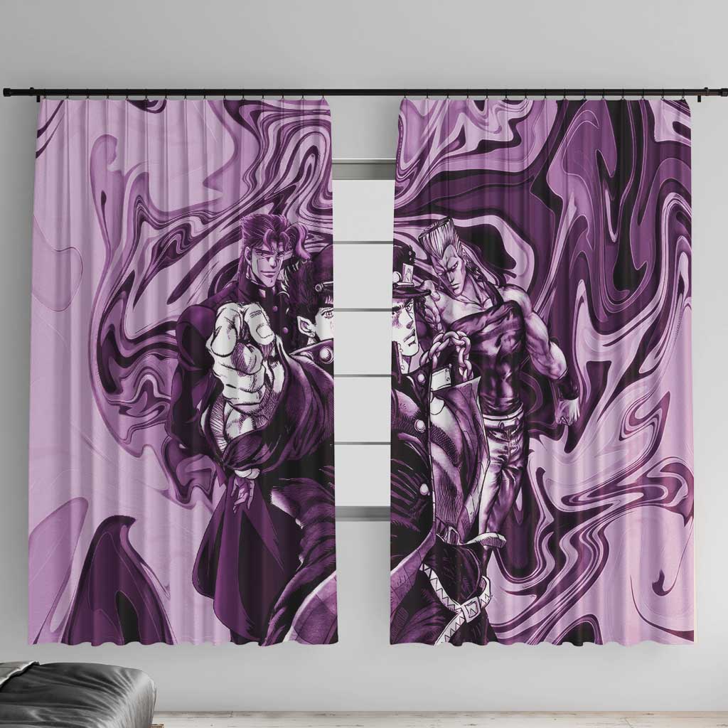 Lucid Stardust Crusaders Jojo’s Bizarre Adventure Window Curtain Anime Mix With Mable Style