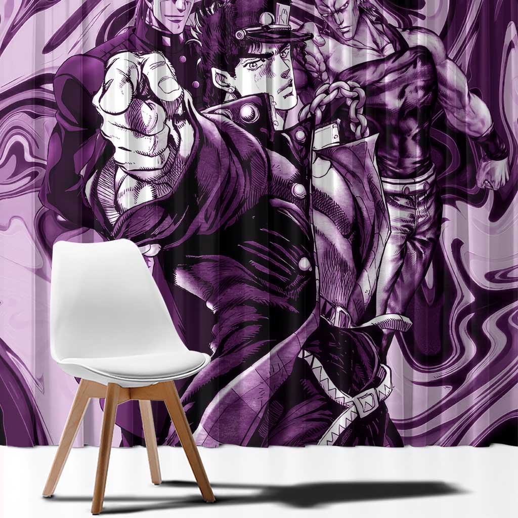 Lucid Stardust Crusaders Jojo’s Bizarre Adventure Window Curtain Anime Mix With Mable Style