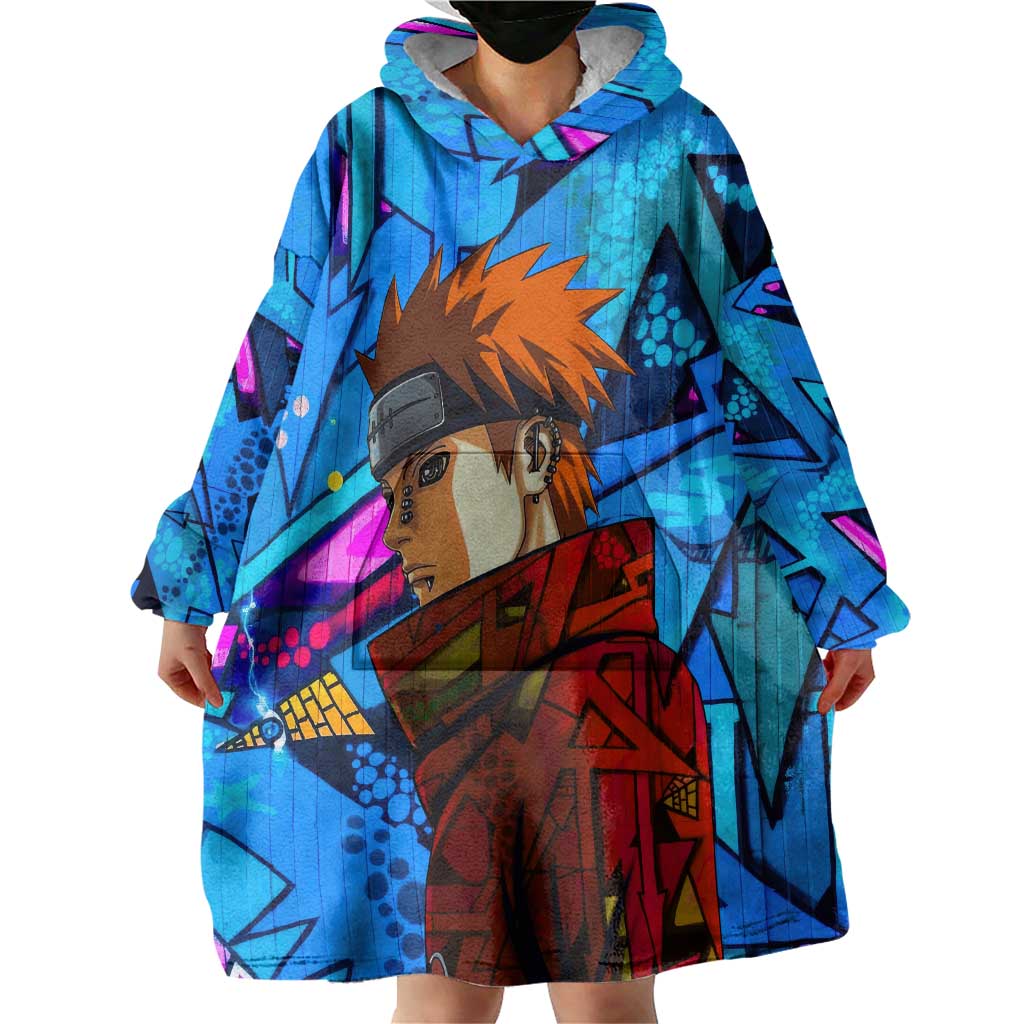 Naruto Akatsuki Urban Grafitti Pain Wearable Blanket Hoodie Anime  Mix Abstract Style