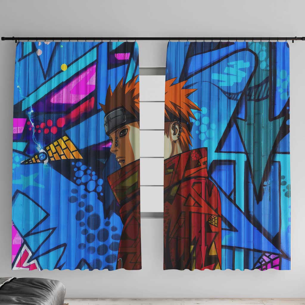 Naruto Akatsuki Urban Grafitti Pain Window Curtain Anime  Mix Abstract Style