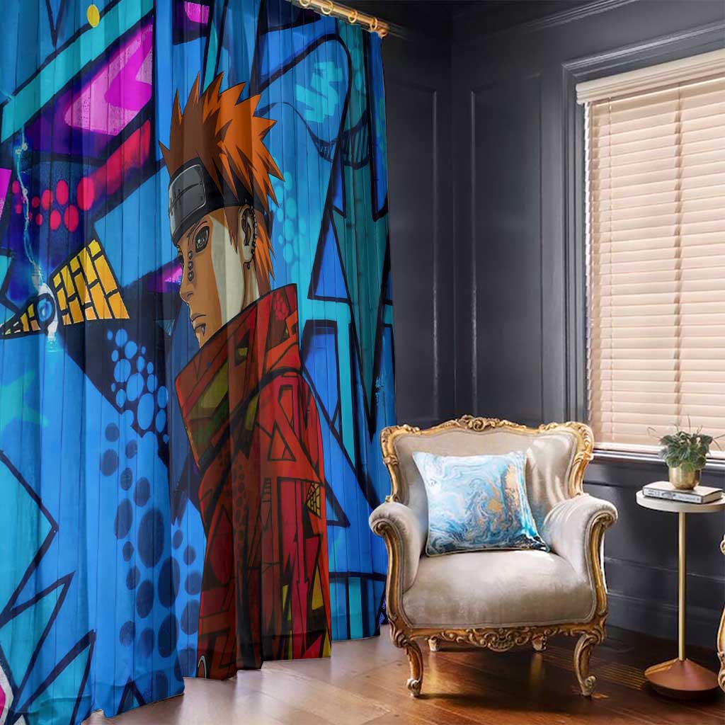 Naruto Akatsuki Urban Grafitti Pain Window Curtain Anime  Mix Abstract Style
