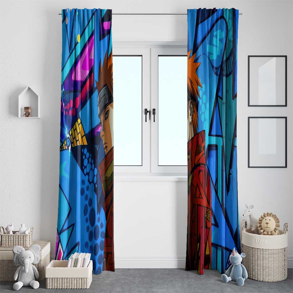 Naruto Akatsuki Urban Grafitti Pain Window Curtain Anime  Mix Abstract Style