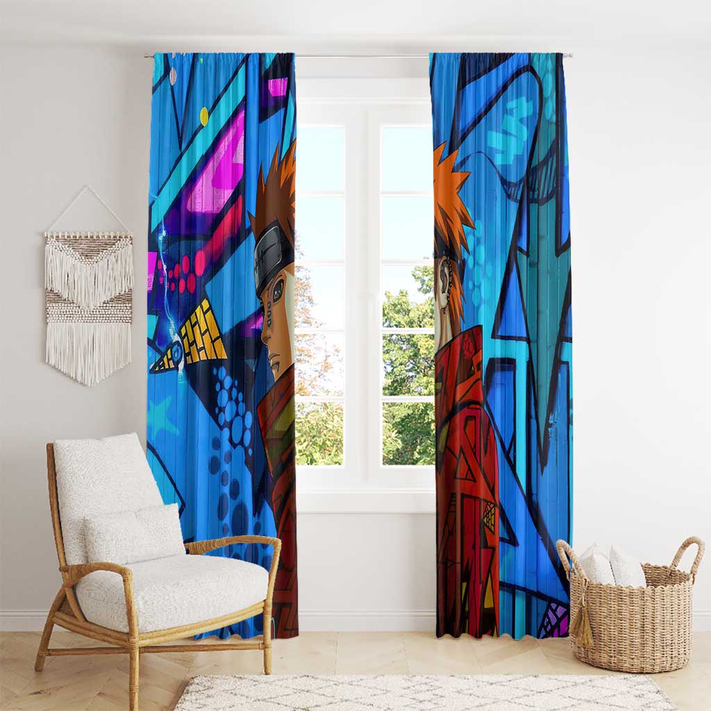 Naruto Akatsuki Urban Grafitti Pain Window Curtain Anime  Mix Abstract Style
