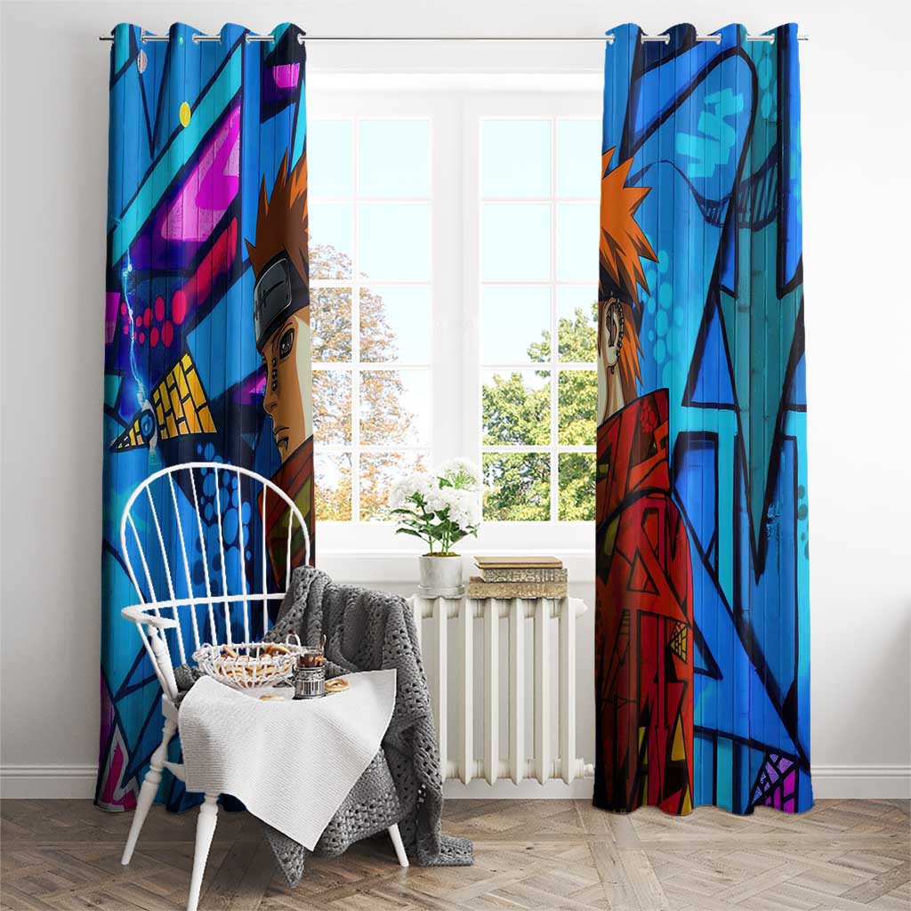 Naruto Akatsuki Urban Grafitti Pain Window Curtain Anime  Mix Abstract Style