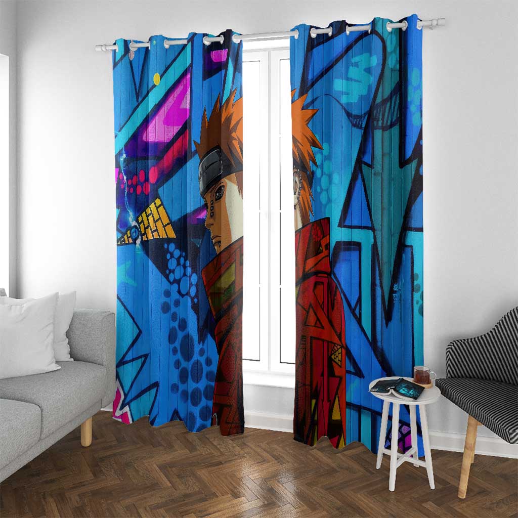 Naruto Akatsuki Urban Grafitti Pain Window Curtain Anime  Mix Abstract Style