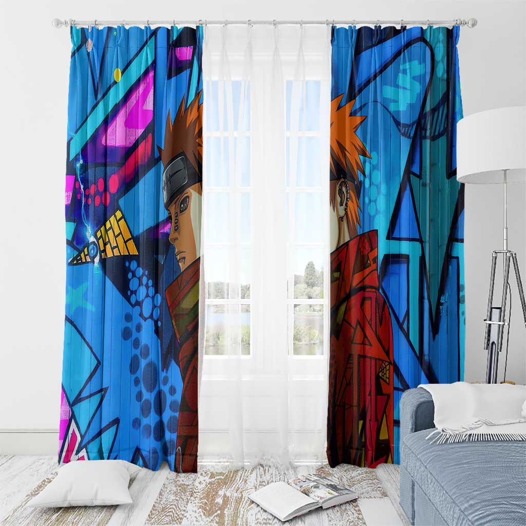 Naruto Akatsuki Urban Grafitti Pain Window Curtain Anime  Mix Abstract Style