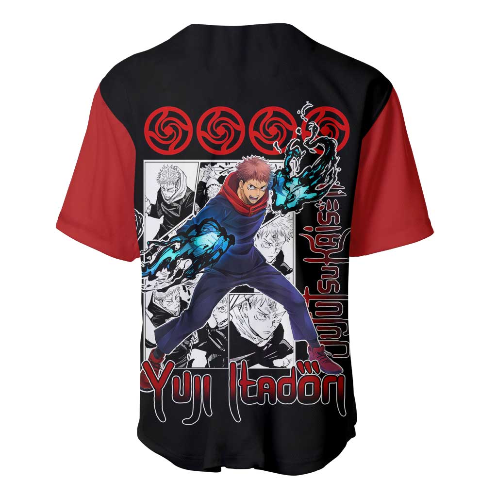 Yuji Itadori - Jujutsu Kaisen Baseball Jersey Anime Mix Manga Style
