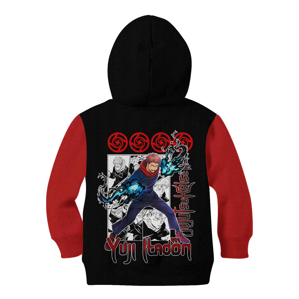 Yuji Itadori - Jujutsu Kaisen Kid Hoodie Anime Mix Manga Style