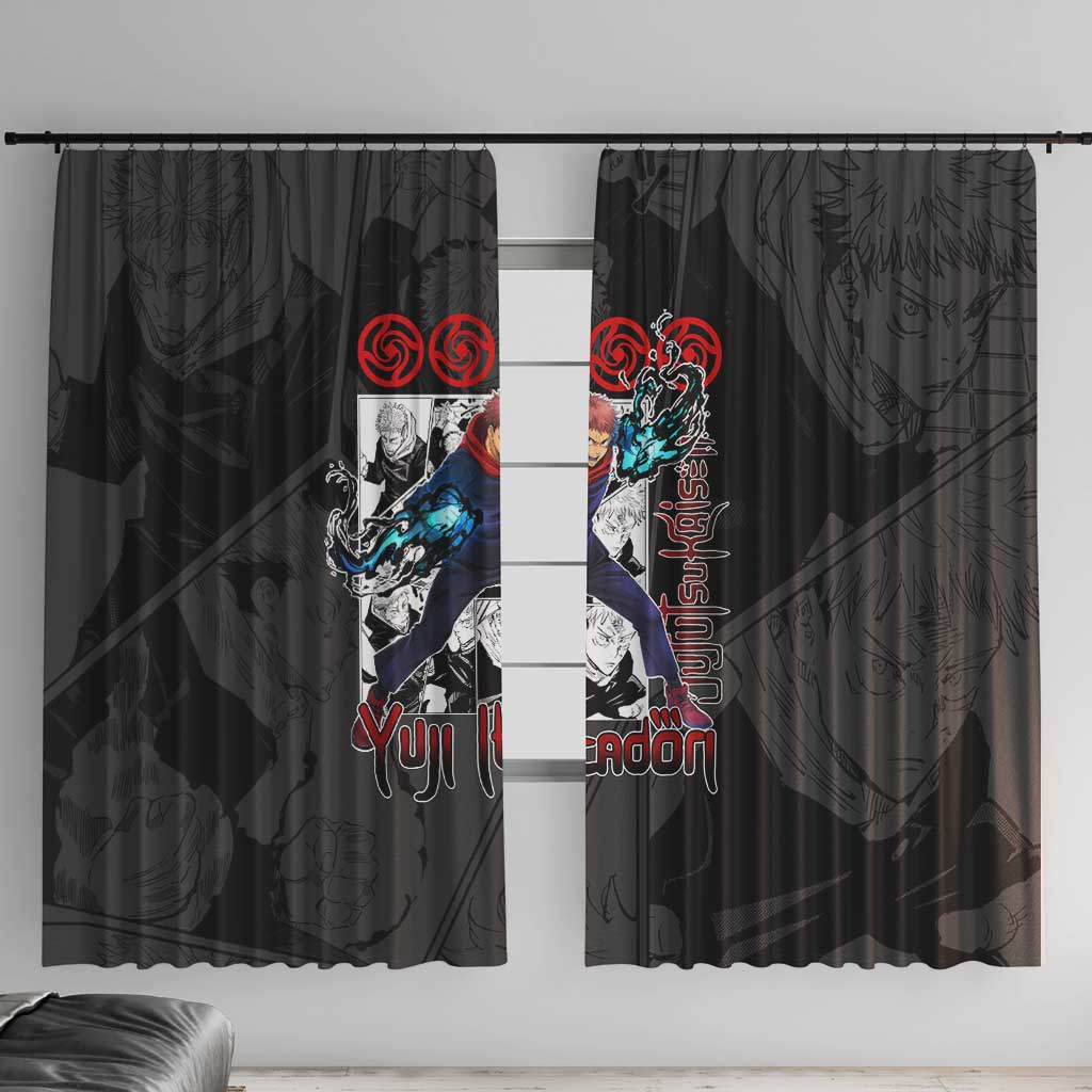 Yuji Itadori - Jujutsu Kaisen Window Curtain Anime Mix Manga Style
