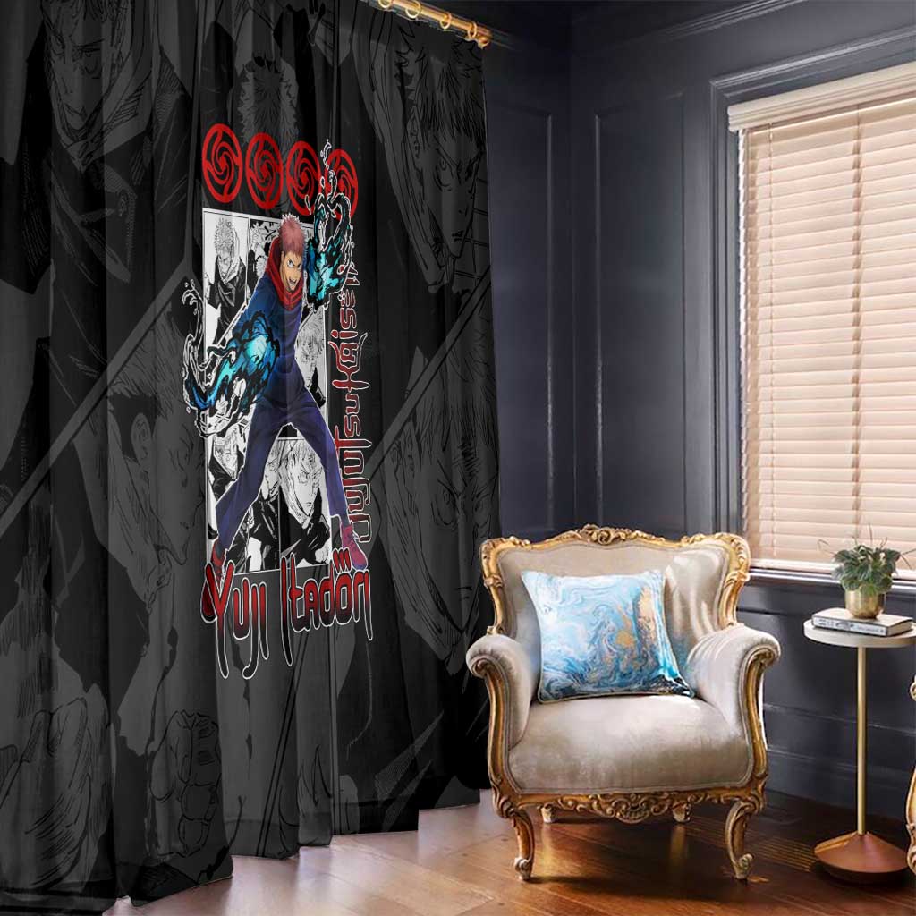 Yuji Itadori - Jujutsu Kaisen Window Curtain Anime Mix Manga Style