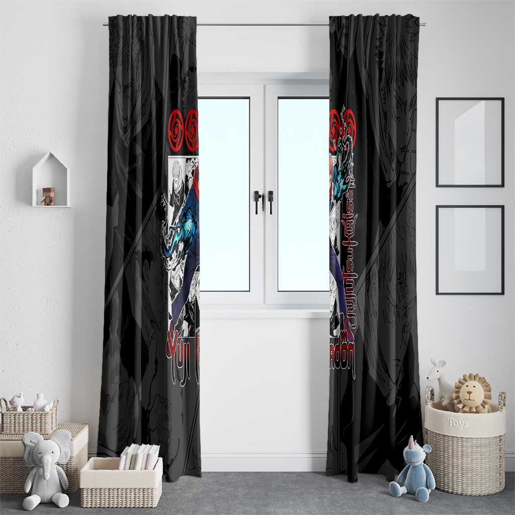 Yuji Itadori - Jujutsu Kaisen Window Curtain Anime Mix Manga Style