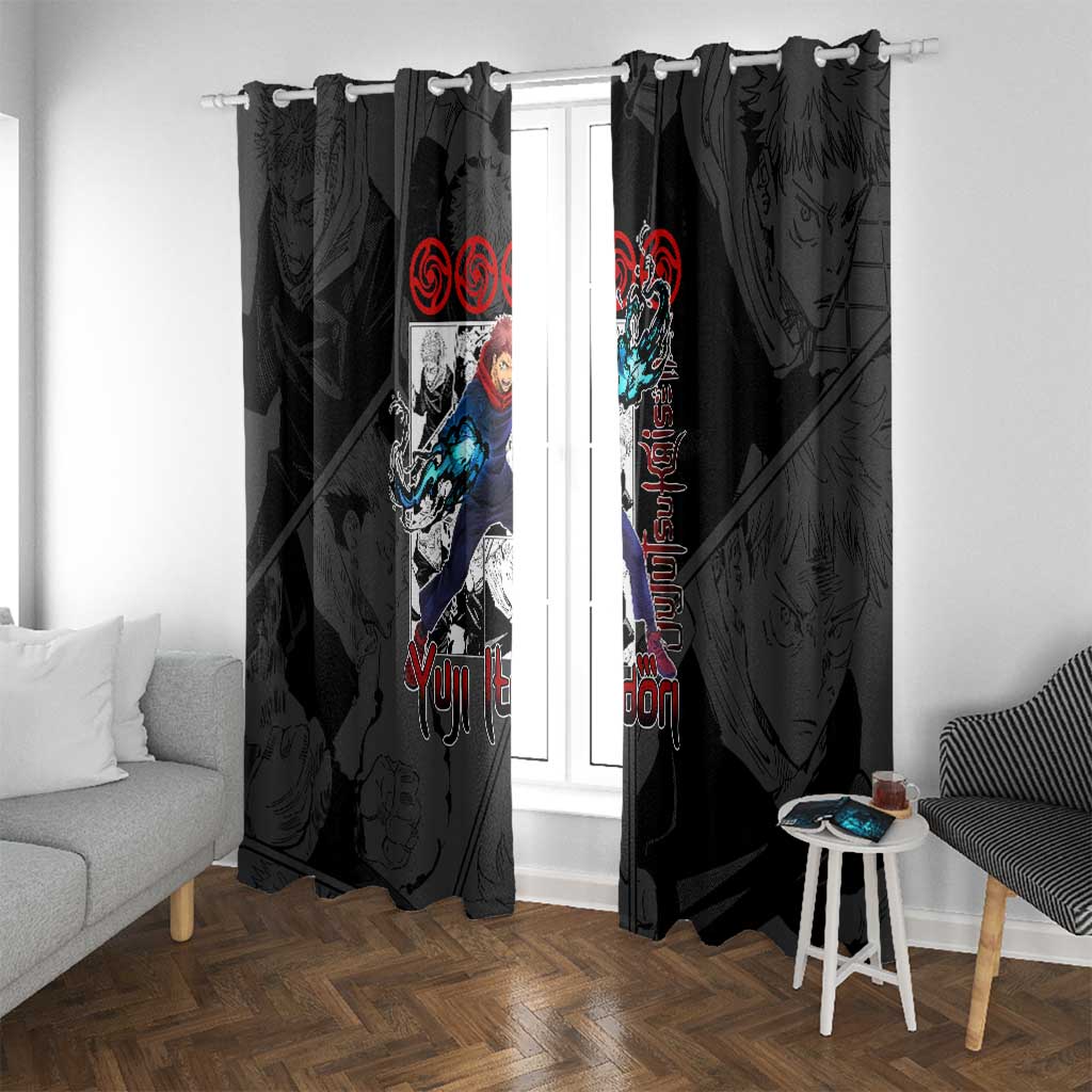 Yuji Itadori - Jujutsu Kaisen Window Curtain Anime Mix Manga Style