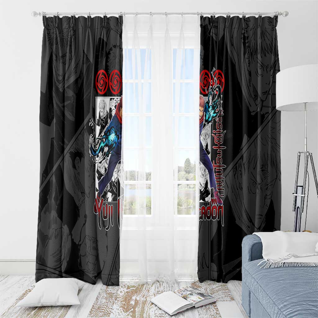 Yuji Itadori - Jujutsu Kaisen Window Curtain Anime Mix Manga Style