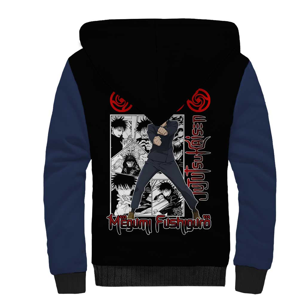 Megumi Fushiguro - Jujutsu Kaisen Sherpa Hoodie Anime Mix Manga Style