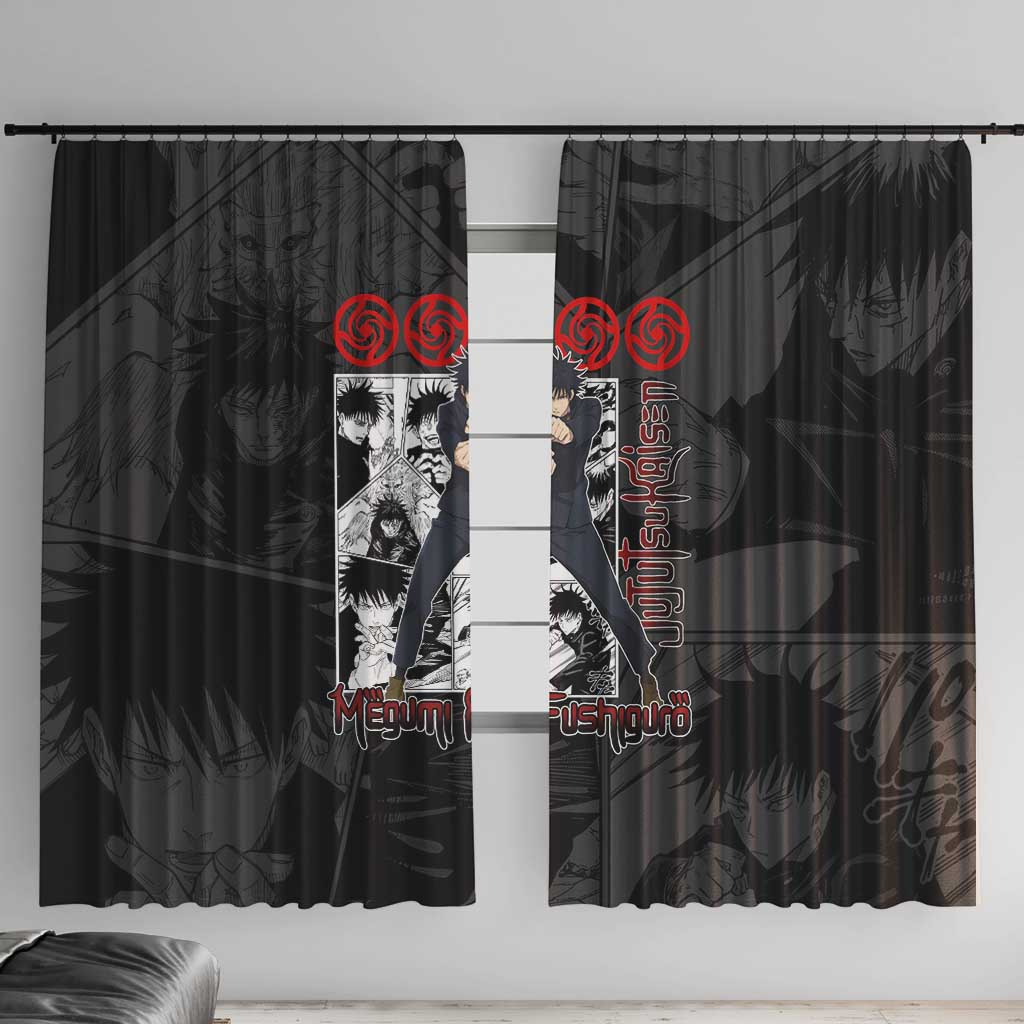 Megumi Fushiguro - Jujutsu Kaisen Window Curtain Anime Mix Manga Style